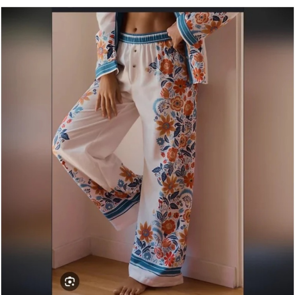 By Anthropologie Flannel Pajama Pants